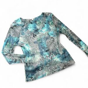 Y2K All Over Mesh Square Neck Top